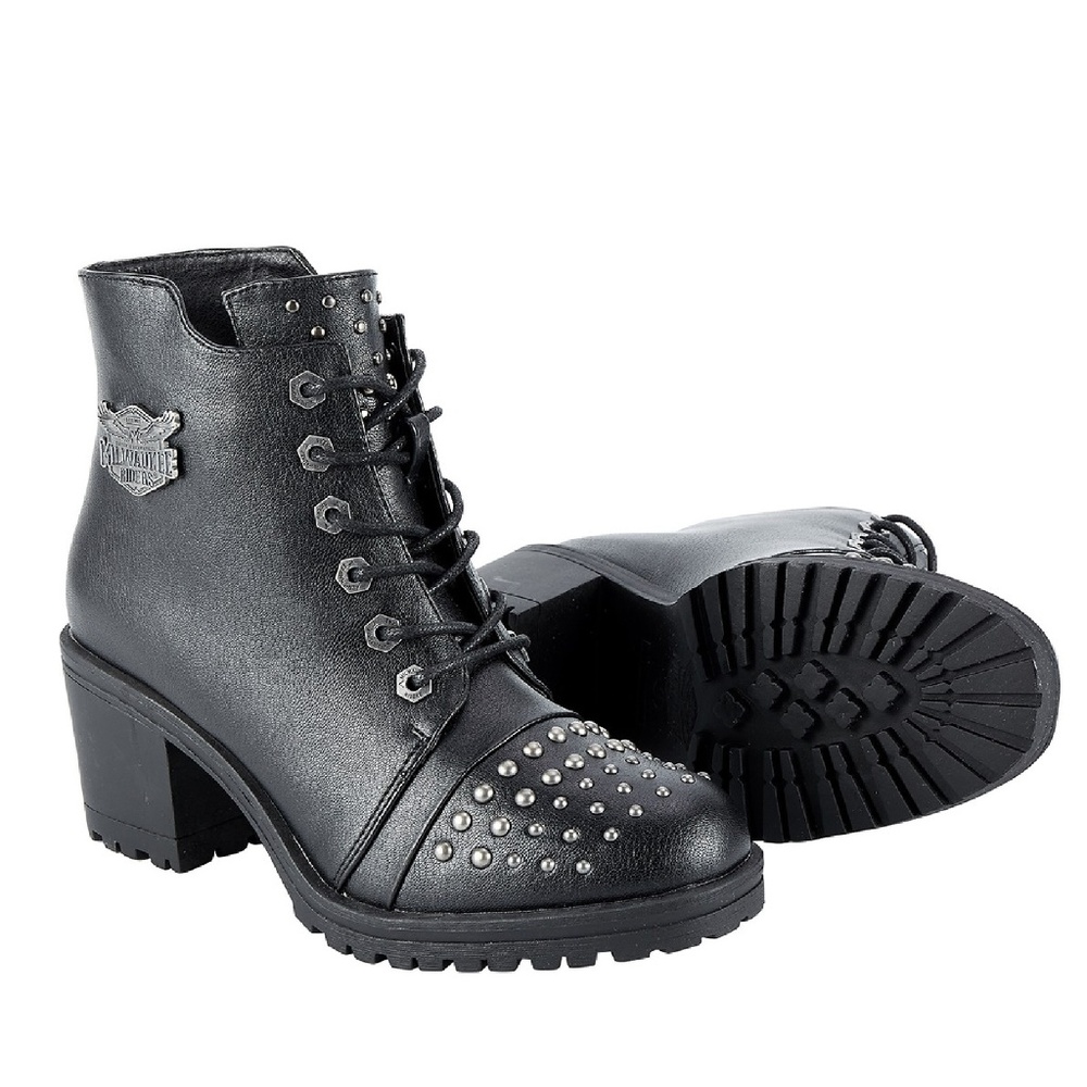 Milwaukee Riders Studded Combat Boots Lace Up NWT